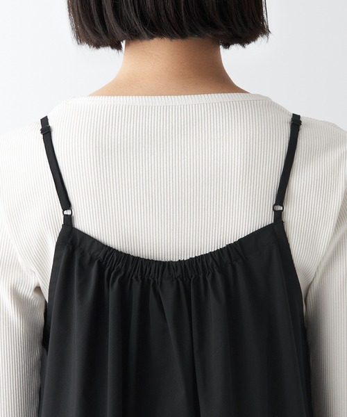 無印良品（ムジルシリョウヒン）の「乾きやすいブロードキャミソールワンピース（ワンピース・レディース・ダークブラウン/ブラック・XXL/S/L/XS/M/XL）」の7枚目の写真