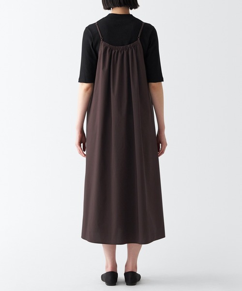 無印良品（ムジルシリョウヒン）の「乾きやすいブロードキャミソールワンピース（ワンピース・レディース・ダークブラウン/ブラック・XXL/S/L/XS/M/XL）」の13枚目の写真