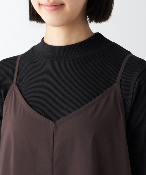 無印良品（ムジルシリョウヒン）の「乾きやすいブロードキャミソールワンピース（ワンピース・レディース・ダークブラウン/ブラック・XXL/S/L/XS/M/XL）」の14枚目の写真