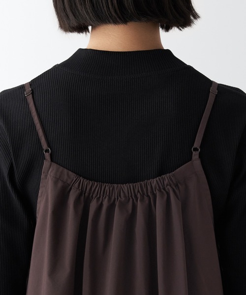 無印良品（ムジルシリョウヒン）の「乾きやすいブロードキャミソールワンピース（ワンピース・レディース・ダークブラウン/ブラック・XXL/S/L/XS/M/XL）」の15枚目の写真
