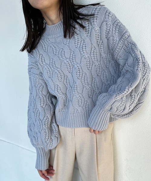 Bab（バブ）の「ケーブルニットプルオーバー（ニット/セーター）」 - WEAR 