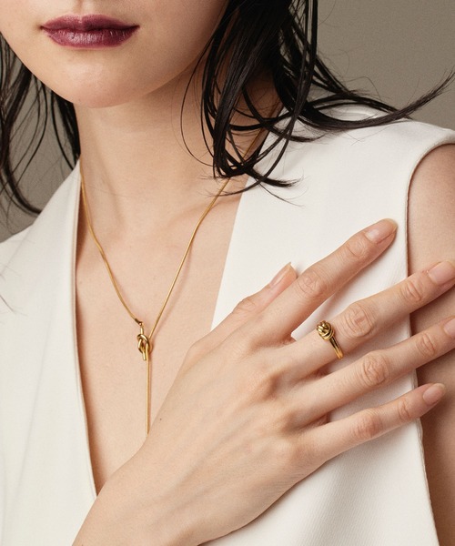 CENE（セネ）の「【CENE】セネ/ダブルノットリング（リング・レディース・ゴールド/シルバー・#9/#13/#11）」の6枚目の写真