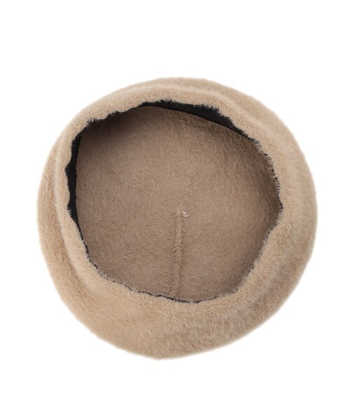 grove（グローブ）の「◆ふんわりシャギーベレー（ハンチング/ベレー帽・レディース・チャコールグレー/ベージュ/ライトグレー/ブラック/ベビーピンク・00）」の9枚目の写真