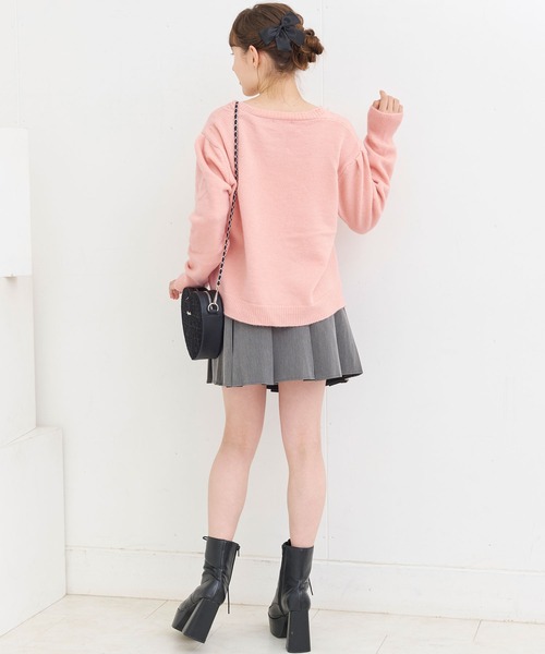 titty＆Co. PETIT（ティティアンドコープティ）の「【titty&Co.PETIT 】リボンニットカーディガン（ニット/セーター・レディース・ホワイト/ピンク・FREE）」の20枚目の写真