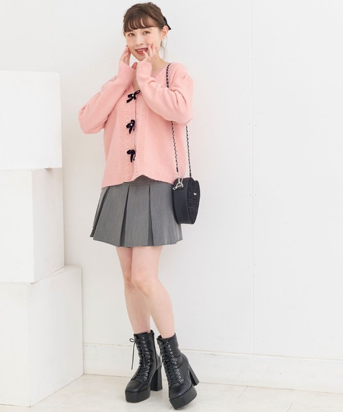 titty＆Co. PETIT（ティティアンドコープティ）の「【titty&Co.PETIT 】リボンニットカーディガン（ニット/セーター・レディース・ホワイト/ピンク・FREE）」の16枚目の写真