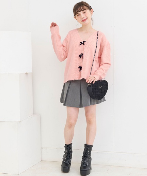 titty＆Co. PETIT（ティティアンドコープティ）の「【titty&Co.PETIT 】リボンニットカーディガン（ニット/セーター・レディース・ホワイト/ピンク・FREE）」の21枚目の写真