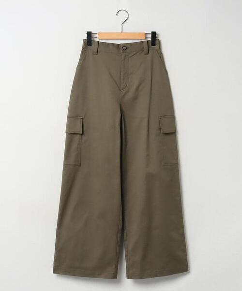 en recre(アンレクレ)の「<ストレッチ>ワイドカーゴパンツ(カーゴパンツ・レディース・ブラック/モスグリーン・2)」の21枚目の写真