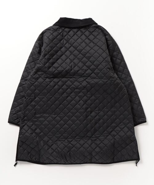 UNIVERSAL OVERALL（ユニバーサルオーバーオール）の「[UNIVERSAL OVERALL/ユニバーサルオーバーオール] 別注 衿コーデュロイ Aラインキルティングコート（ミリタリージャケット・レディース・オリーブ/アイボリー/ブラック・F）」の4枚目の写真