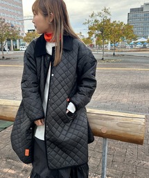 UNIVERSAL OVERALL | [UNIVERSAL OVERALL/ユニバーサルオーバーオール] 別注 衿コーデュロイ Aラインキルティングコート(ミリタリージャケット)