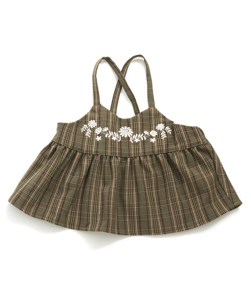 Seraph(セラフ)の「クラフト刺繍2wayサロペット(サロペット/オーバーオール・キッズ・ブラック/ベージュ/ブラウン・110/150/140/130/90/120/100/95/80)」の13枚目の写真