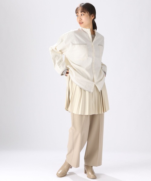 niko and...（ニコアンド）の「レザーライクレイヤードスカート（スカート・レディース・ブラック/アイボリー・FREE）」の9枚目の写真