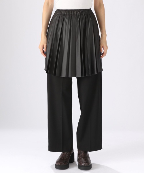 niko and...（ニコアンド）の「レザーライクレイヤードスカート（スカート・レディース・ブラック/アイボリー・FREE）」の11枚目の写真