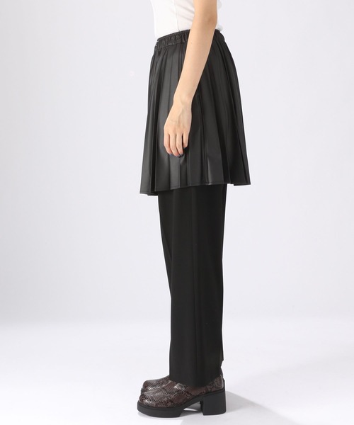 niko and...（ニコアンド）の「レザーライクレイヤードスカート（スカート・レディース・ブラック/アイボリー・FREE）」の12枚目の写真