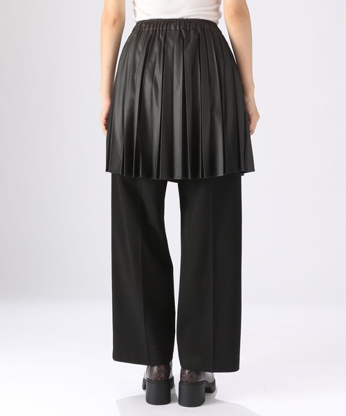 niko and...（ニコアンド）の「レザーライクレイヤードスカート（スカート・レディース・ブラック/アイボリー・FREE）」の13枚目の写真
