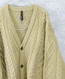 Ritzy（リッツィー）の「アラン編みニットルーズVネックカーディガン レディース メンズ（カーディガン/ボレロ）」