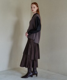 YECCA VECCA | ブライトサテンプリーツスカート(スカート)