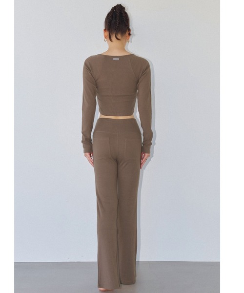 ALEXIA STAM（アリシアスタン）の「Wellness Rib Flare Long Pants /UVカットフレアパンツ（その他パンツ・レディース・チャコールグレー/ブラウン・S/M/L）」の10枚目の写真