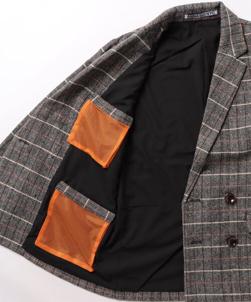 ANNA SUI NYC（アナ スイ エヌ ワイ シー）の「ANNA SUI NYC ダディーズジャケット（テーラードジャケット・レディース・ブラウン/グレー・L/M）」の4枚目の写真