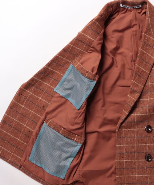 ANNA SUI NYC（アナ スイ エヌ ワイ シー）の「ANNA SUI NYC ダディーズジャケット（テーラードジャケット・レディース・ブラウン/グレー・L/M）」の5枚目の写真