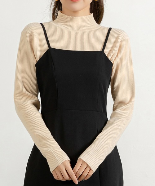 DAY CLOSET(デイ クローゼット)の「レディース タートルネックリブニットセータートップス 春秋冬(ニット/セーター・レディース・キャメル/ブラック/ベージュ/グリーン/ダークグレー/グレー/ネイビー/ワインレッド/ピンク/ホワイト/レッド/イエロー/オレンジ・FREE)」の5枚目の写真