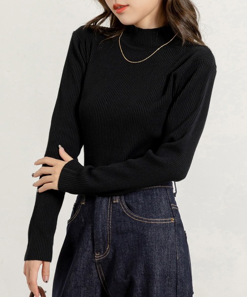 DAY CLOSET(デイ クローゼット)の「レディース タートルネックリブニットセータートップス 春秋冬(ニット/セーター・レディース・キャメル/ブラック/ベージュ/グリーン/ダークグレー/グレー/ネイビー/ワインレッド/ピンク/ホワイト/レッド/イエロー/オレンジ・FREE)」の16枚目の写真