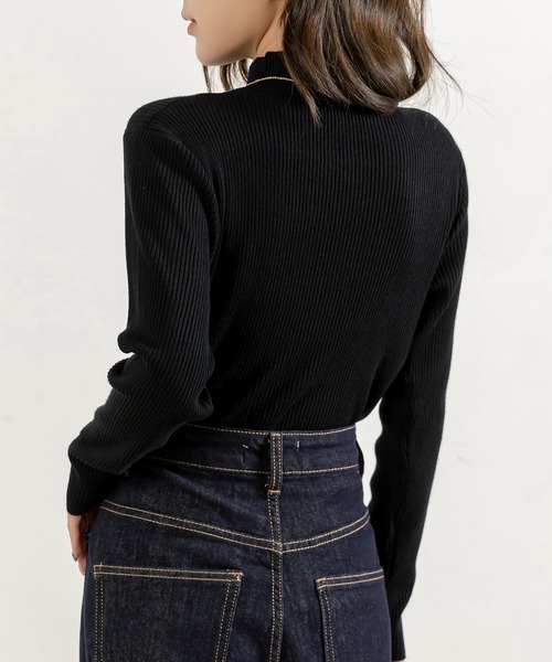 DAY CLOSET(デイ クローゼット)の「レディース タートルネックリブニットセータートップス 春秋冬(ニット/セーター・レディース・キャメル/ブラック/ベージュ/グリーン/ダークグレー/グレー/ネイビー/ワインレッド/ピンク/ホワイト/レッド/イエロー/オレンジ・FREE)」の17枚目の写真