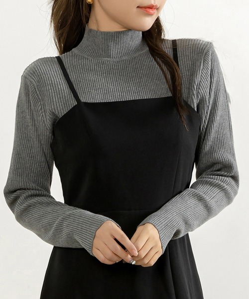 DAY CLOSET(デイ クローゼット)の「レディース タートルネックリブニットセータートップス 春秋冬(ニット/セーター・レディース・キャメル/ブラック/ベージュ/グリーン/ダークグレー/グレー/ネイビー/ワインレッド/ピンク/ホワイト/レッド/イエロー/オレンジ・FREE)」の21枚目の写真