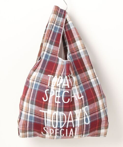 TODAY'S SPECIAL（トゥデイズスペシャル）の「【数量限定】【TODAY'S SPECIAL】チェックマルシェバッグ M/2204617000103 ,2204617000110 ,2204617000127（エコバッグ/サブバッグ・レディース・ベージュ系その他/レッド系その他/グリーン系その他・FREE）」の13枚目の写真