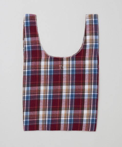 TODAY'S SPECIAL（トゥデイズスペシャル）の「【数量限定】【TODAY'S SPECIAL】チェックマルシェバッグ M/2204617000103 ,2204617000110 ,2204617000127（エコバッグ/サブバッグ・レディース・ベージュ系その他/レッド系その他/グリーン系その他・FREE）」の7枚目の写真