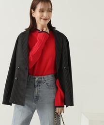 N.（N. Natural Beauty Basic） | 【S Size Line】【セットアップ対応】◆ストライプダブルブレストジャケット(テーラードジャケット)