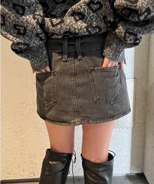 nemne store(ネンネストア)の「【Ne/Flim】デニムショートスカート(スカート・レディース・ブルー/ブラック・SMALL/MEDIUM)」の10枚目の写真