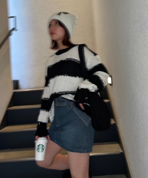 nemne store(ネンネストア)の「【Ne/Flim】デニムショートスカート(スカート・レディース・ブルー/ブラック・SMALL/MEDIUM)」の13枚目の写真