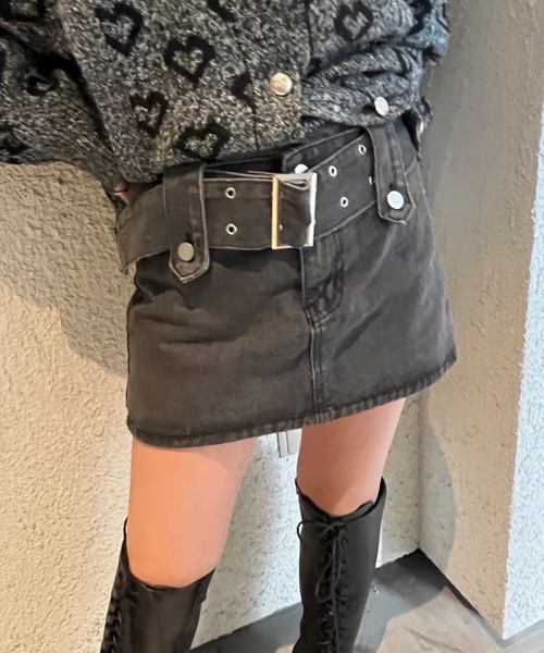 nemne store(ネンネストア)の「【Ne/Flim】デニムショートスカート(スカート・レディース・ブルー/ブラック・SMALL/MEDIUM)」の15枚目の写真