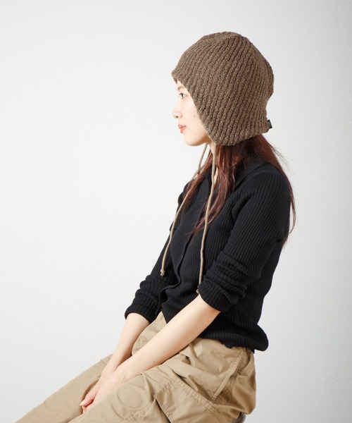 RACAL（ラカル）の「Ear-muff Reversible Knit Cap 耳当て付きリバーシブルニットキャップ（ニットキャップ/ビーニー・レディース・ブラウン系その他/ブラック系その他/ベージュ系その他/グレー系その他・FREE）」の6枚目の写真