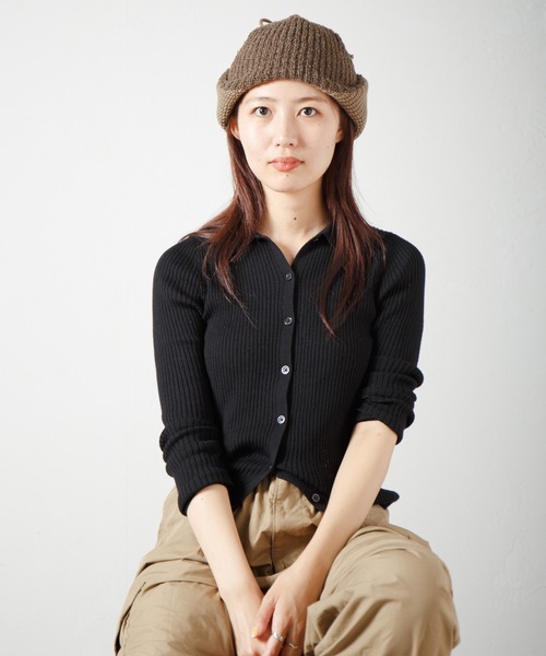 RACAL（ラカル）の「Ear-muff Reversible Knit Cap 耳当て付きリバーシブルニットキャップ（ニットキャップ/ビーニー・レディース・ブラウン系その他/ブラック系その他/ベージュ系その他/グレー系その他・FREE）」の10枚目の写真