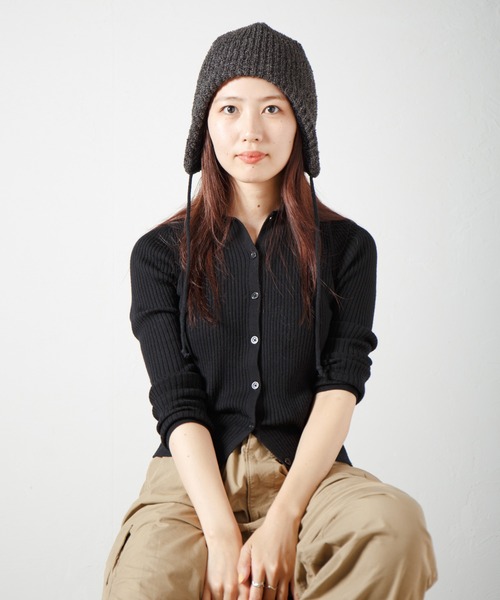 RACAL（ラカル）の「Ear-muff Reversible Knit Cap 耳当て付きリバーシブルニットキャップ（ニットキャップ/ビーニー・レディース・ブラウン系その他/ブラック系その他/ベージュ系その他/グレー系その他・FREE）」の16枚目の写真