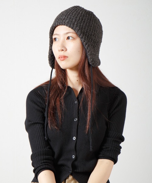 RACAL（ラカル）の「Ear-muff Reversible Knit Cap 耳当て付きリバーシブルニットキャップ（ニットキャップ/ビーニー・レディース・ブラウン系その他/ブラック系その他/ベージュ系その他/グレー系その他・FREE）」の17枚目の写真