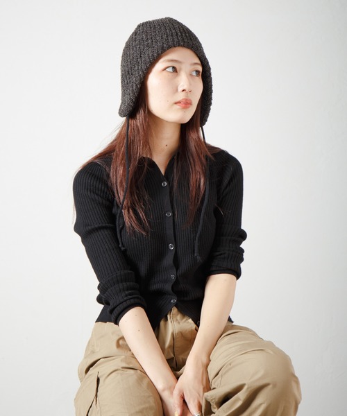 RACAL（ラカル）の「Ear-muff Reversible Knit Cap 耳当て付きリバーシブルニットキャップ（ニットキャップ/ビーニー・レディース・ブラウン系その他/ブラック系その他/ベージュ系その他/グレー系その他・FREE）」の19枚目の写真