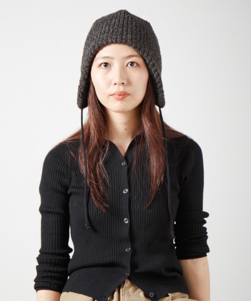 RACAL（ラカル）の「Ear-muff Reversible Knit Cap 耳当て付きリバーシブルニットキャップ（ニットキャップ/ビーニー・レディース・ブラウン系その他/ブラック系その他/ベージュ系その他/グレー系その他・FREE）」の21枚目の写真