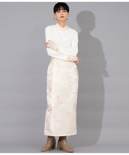 Settimissimo（セッティミッシモ）の「ベロア×シアーレイヤード タートルネック プルオーバー 長袖（Tシャツ/カットソー・レディース・オフホワイト/グレー/ブラック・FREE）」の21枚目の写真