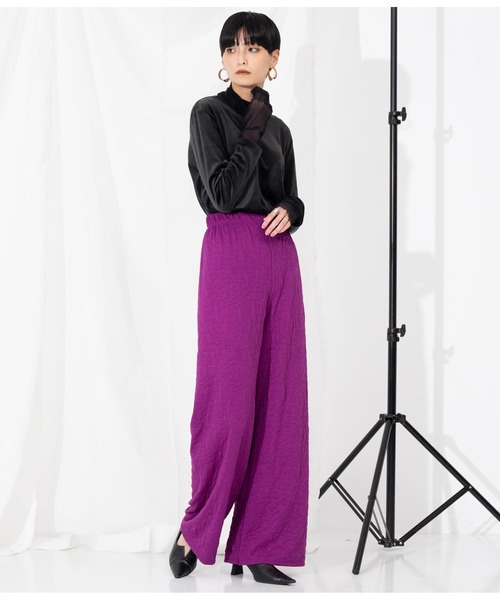 Settimissimo（セッティミッシモ）の「ベロア×シアーレイヤード タートルネック プルオーバー 長袖（Tシャツ/カットソー・レディース・オフホワイト/グレー/ブラック・FREE）」の17枚目の写真