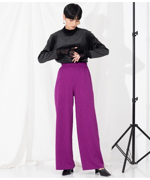 Settimissimo（セッティミッシモ）の「ベロア×シアーレイヤード タートルネック プルオーバー 長袖（Tシャツ/カットソー・レディース・オフホワイト/グレー/ブラック・FREE）」の16枚目の写真