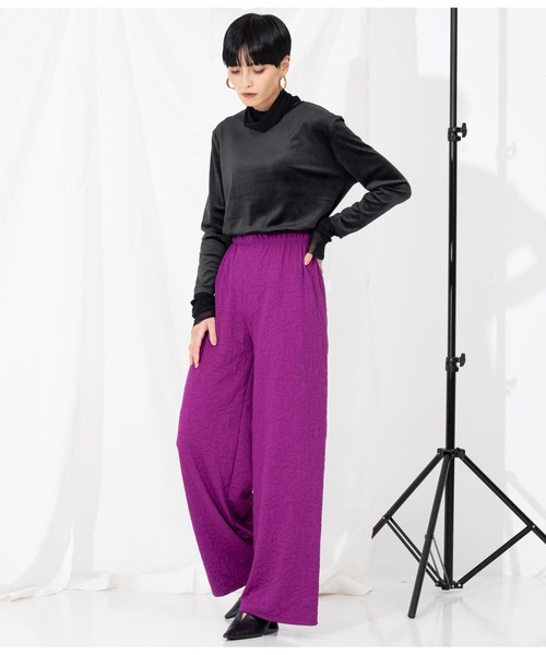 Settimissimo（セッティミッシモ）の「ベロア×シアーレイヤード タートルネック プルオーバー 長袖（Tシャツ/カットソー・レディース・オフホワイト/グレー/ブラック・FREE）」の18枚目の写真