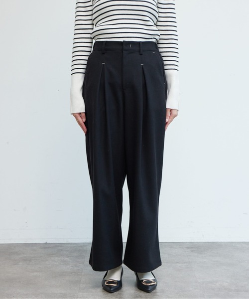 Chez toi(シェトワ)の「ポイントステッチ起毛ワイドパンツ(その他パンツ・レディース・グレー/ブラック/アイボリー・FREE)」の16枚目の写真