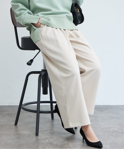 Chez toi(シェトワ)の「ポイントステッチ起毛ワイドパンツ(その他パンツ・レディース・グレー/ブラック/アイボリー・FREE)」の22枚目の写真