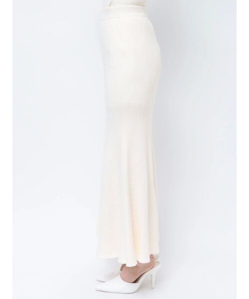 GYDA(ジェイダ)の「BITケーブルマーメイドニットスカート(スカート・レディース・アイボリー/ブラック・FREE)」の11枚目の写真