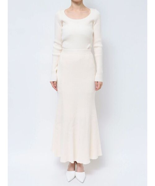 GYDA(ジェイダ)の「BITケーブルマーメイドニットスカート(スカート・レディース・アイボリー/ブラック・FREE)」の15枚目の写真