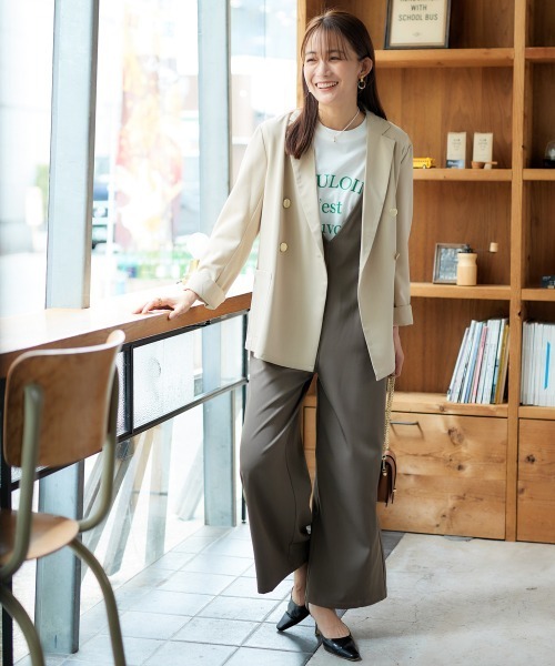 nissen(ニッセン)の「ダブルブレストジャケット(テーラードジャケット・レディース・ネイビー/ベージュ・S/M/L/LL)」の14枚目の写真