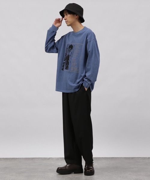 LAKOLE(ラコレ)の「ピグメントバンドロンT / 996743(Tシャツ/カットソー・メンズ・チャコールグレー/ブルー/ピンク・MEDIUM/LARGE/X-LARGE)」の5枚目の写真
