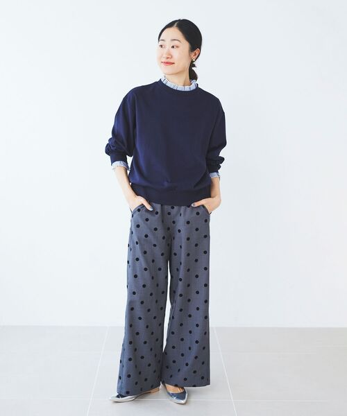 le.coeur blanc(ルクールブラン)の「ドットワイドパンツ(その他パンツ・レディース・ブラック系その他/グレー系その他・38/36)」の5枚目の写真